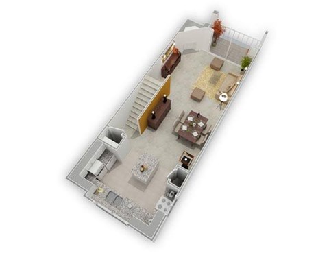 Floor plan for 2 beds, 2 baths, 1482 sqft